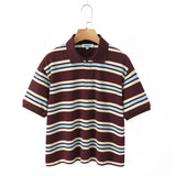 Fongt Spring Long Sleeves Vintage Striped Spoo T-Shirts For Loose T-Shirts