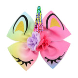 High Quality Bow With Cute Ear Design Hair Clip Ribbon Bow With Unicorn Horn Hair Accessories
