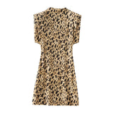 Spring Animal Print Fashionable Short Dress 2523142-Outfit