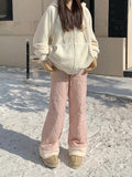 Puffer Thick Fleece Warm Pants-Outfit