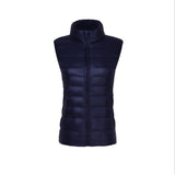 Spring And Autumn Winter New Female Korean Version Standing Collar Light Down Jacket Female Vest Vest Vest Female Plus Size Coat-Outfit