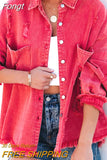 Spring Autumn Denim Jacket Ladies Casual Coat Women Jean Outerwear Rough-edges Holes Long-sleeve Shirt Style Loose