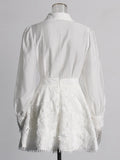 Temperament Elegant Wind Two Sets Of 2025 Summer New Single-Dbutton Shirt Lotus Leaf Side Short Skirt Suit
