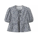 Fongt 2025 New Women's Leopard Print Short-Sleeved Shirt
