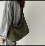 Washed Large Canvas Crossbody Bag-Outfit