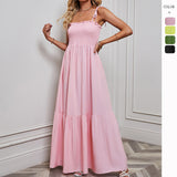 Fongt Shooting 2026 Spring And Summer Sexy Fine Strapping Holiday Beach Long Skirt Swing Skirt