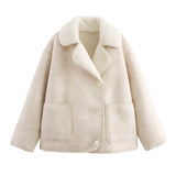 Fongt 2025 New Women's Fashion Casual Temperament Collar Button Double-Sided Coat 3548246