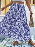 Fongt Women's Clothing 2024 Summer New Printed Woven Half-Dress