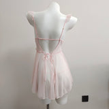 Fongt Spring Summer New French Girl Pure Wind Sexy Small Flying Sleeve Net Yarn Small Chest With Bra Bra Bra Bra Pajamas Pajamas