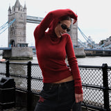 Fongt And Winter New Hooded Tight Coats Fashion Simple Jacket Sweater Women Loose Solid Color Wool