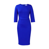Fongt African Large-Size Women's Summer Short-Sleeved Collar Temperament Tongle Office Dress Pencil Skirt