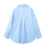 Women's Lapel Hollowed-Out Embroidery Long-Sleeved Single-Breasted Shirt 7969071-Outfit