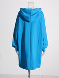 Fongt Hoodie Women's 2025 New Comfortable Leisure Commute Loose Netty Long Hooded Jacket In Solid