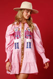 Autumn And Winter New Long Dress Bumpy Long-Sleeved Collar Christmas Sequin Dress