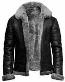 Fongt Leather Men's Coat With Thick Hair Long Jacket Velvet