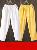 Fashion Woman Pants Casual Cotton Linen Harem Pants LOOSE Solid Ankle-Length Pants Elastic Waist Women's Summer