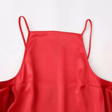 New Spring Style Side Bow Dress With Bare Back And Slim Suspenders-Outfit