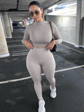Fongt And Winter New Women's Casual Two-Piece Slim Long Sleeve Sports Suit-Outfit