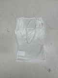 Fongt Hot Girls Fake Two Temperament Folded Backs And Collar Sleeveless T-Shirts Simple Thin Tops