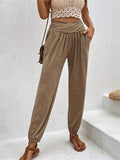 Trousers Temperament Leisure Loose Pocket High
