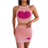 Shooting Spring And Summer Casual Love Bump Color Umbilled Coat Ass Skirt Suit Women's
