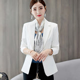 Daifei 2023 Spring / Summer New Fashion Korean Version Large Size Thin Suit Solid Color Leisure Lady's Fashion Suit-Outfit