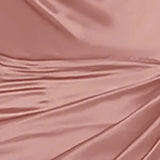 Satin Dress Spaghetti Strap Split Ruched Cowl Neck 2 Layer Elastic Zipper Midi Dress Elegant Sexy Dresses for Women