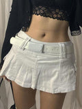 Denim Skate Mini Skirt-Outfit