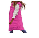 Fongt Casual Solid-Colored Hooded Sleeveless Sleeveless Vest Coat