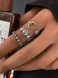 Vintage Sun Moon Star Ring Set-Outfit