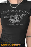 Women Goth Clothes y2k Crop Tops Summer 2023 T shirts Grunge 2000s Trashy Aesthetic Short Sleeve Tees Young Girls