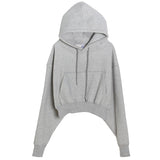 Basic Solid Hooded Tracksuit Set-Outfit