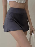 Lined Split Tennis Mini Skirt-Outfit