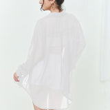 Women's Wear Popular Fashion Long-Sleeved Thin Lapel Sequined Shirt Leisure Shirt-Outfit