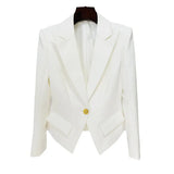 Fongt Quality 2025 Star Fashion A Buckle Lion Buckle Clasp Velvet Blazer Jacket