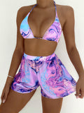 Fongt 3 Piece Bikini Swimwear 2023 New Print Split Ladies B619w-Outfit