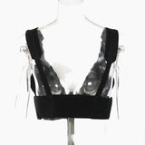 Fongt New Close Waisted Metal Adjustable Vest Accessory Blouse 1549