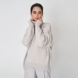 Women Turtleneck Sweater Knitted Oversized 2022 Autumn Winter Thick Warm Pullover Tops Ladies Casual Loose Female Pull