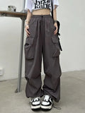 Y2K Baggy Parachute Cargo Pants with