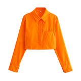 8-Color Casual Loose Short Style Shirt In Spring-Outfit