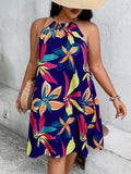 Fongt Plus-Size Women's Print Sling Ion Z Sleeveless