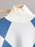 Winter Warm Knit 2 Piece Set Women Oversized Sweater Tracksuits Autumn Turtleneck Pullovers Top + Knit Harem Pants
