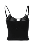 O Ring Cutout Crop Cami Top-Outfit