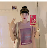 funny printed Loose basic t shirt summer pure cotton Short Sleeve cute T-shirts Women casual white tops tshirt