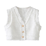 New Woolen Short Vest Woolen Mini Skirt Suit-Outfit