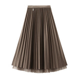 Fongt Wear 100-Fold Skirt Half Body Autumn And Winter Large-Size A Skirt 2025 New Belly Skirt D1802