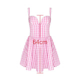 Pink Plaid Mini Dress-Outfit