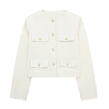 Fongt And Winter New Women's Small Fragrant Fashion Button Dress Short Suit Jacket B88646