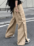 Buttoned Pocket Patch Cargo Pants-Outfit
