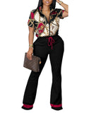 Fongt Women's Clothing Explosion 2023 Spring And Summer New Two Sets Of Fashion Zipper Short-Sleeved Trousers